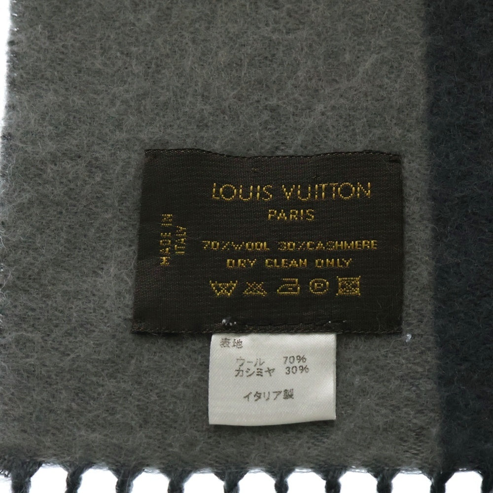LOUIS VUITTON(ルイヴィトン) エシャルプV イストリック ウール カシミア混 マフラー グレー