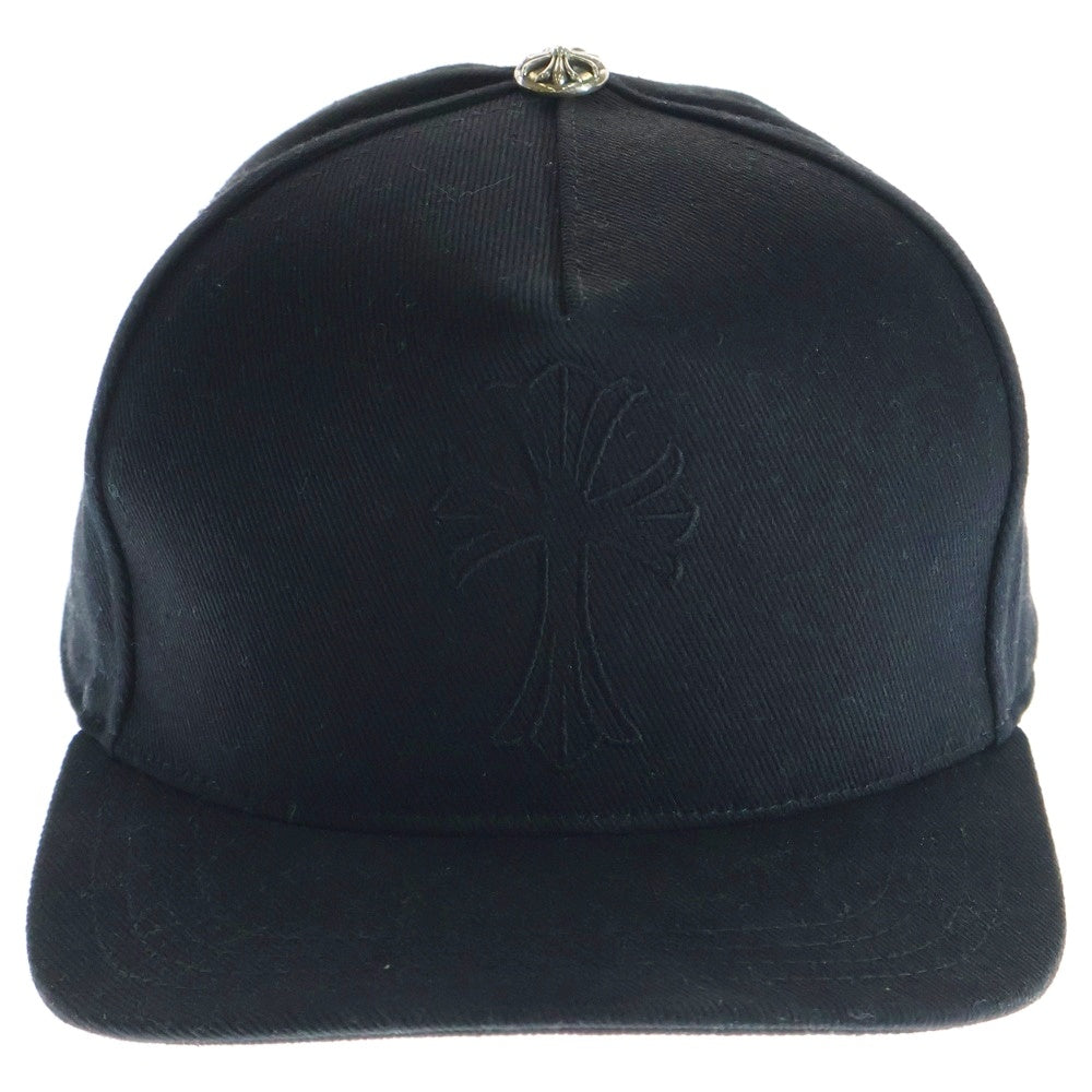 CHROME HEARTS(クロムハーツ) CROSS WAXED DENIM BASEBALL CAP クロス刺繍 デニム キャップ 帽子 ブラック