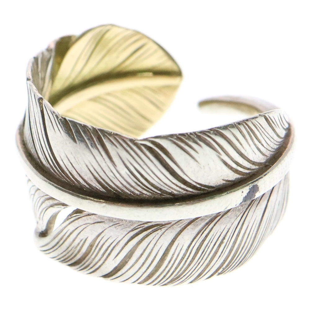鷲見太郎(ワシミタロウ) M feather K18 top ring 01 先金フェザーリング シルバー/ゴールド