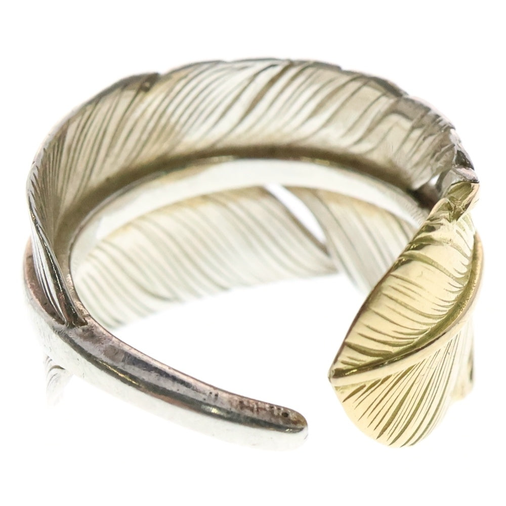 鷲見太郎(ワシミタロウ) M feather K18 top ring 01 先金フェザーリング シルバー/ゴールド
