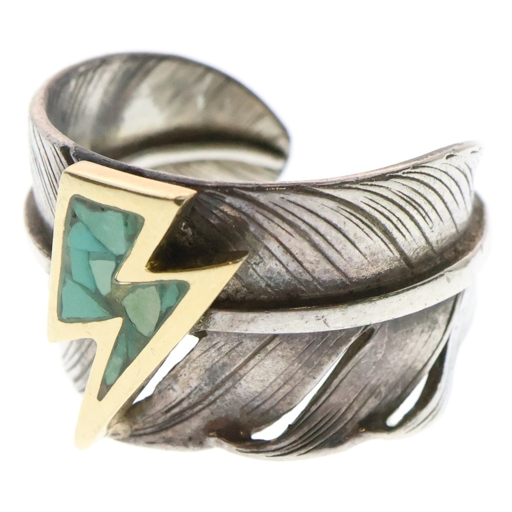 鷲見太郎(ワシミタロウ) L feather ring 01 opal K18 big thunder ビッグサンダー フェザーリング シルバー