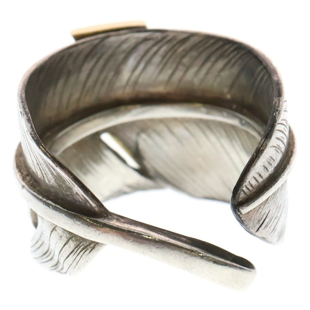 鷲見太郎(ワシミタロウ) L feather ring 01 opal K18 big thunder ビッグサンダー フェザーリング シルバー