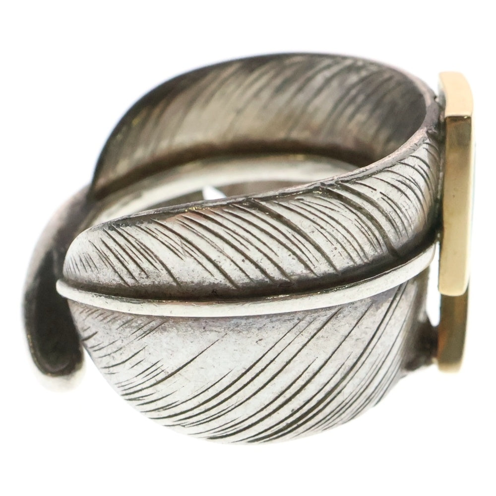 鷲見太郎(ワシミタロウ) L feather ring 01 opal K18 big thunder ビッグサンダー フェザーリング シルバー