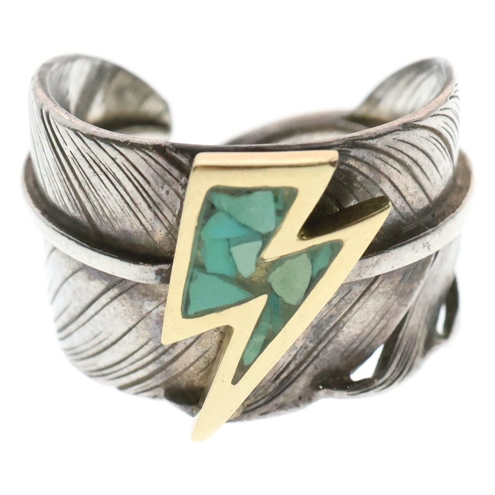 鷲見太郎(ワシミタロウ) L feather ring 01 opal K18 big thunder ビッグサンダー フェザーリング シルバー
