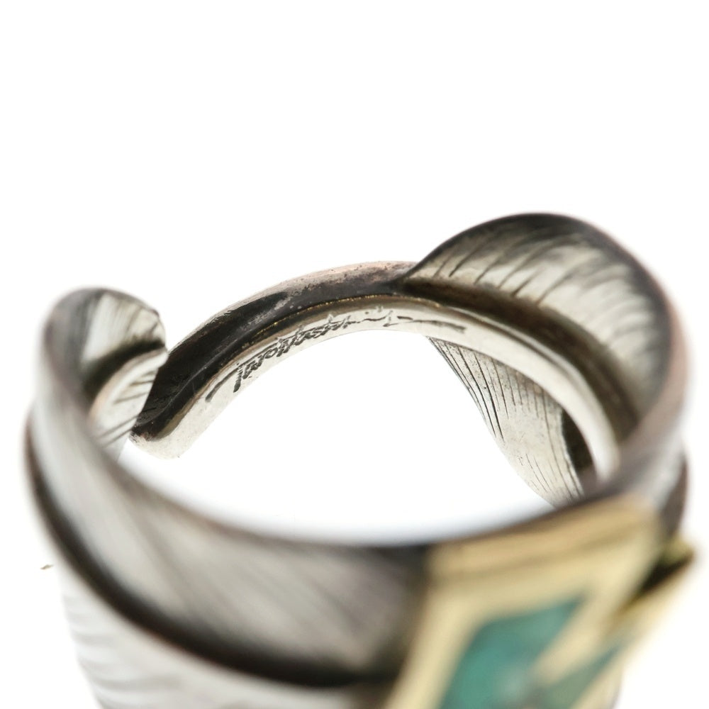 鷲見太郎(ワシミタロウ) L feather ring 01 opal K18 big thunder ビッグサンダー フェザーリング シルバー
