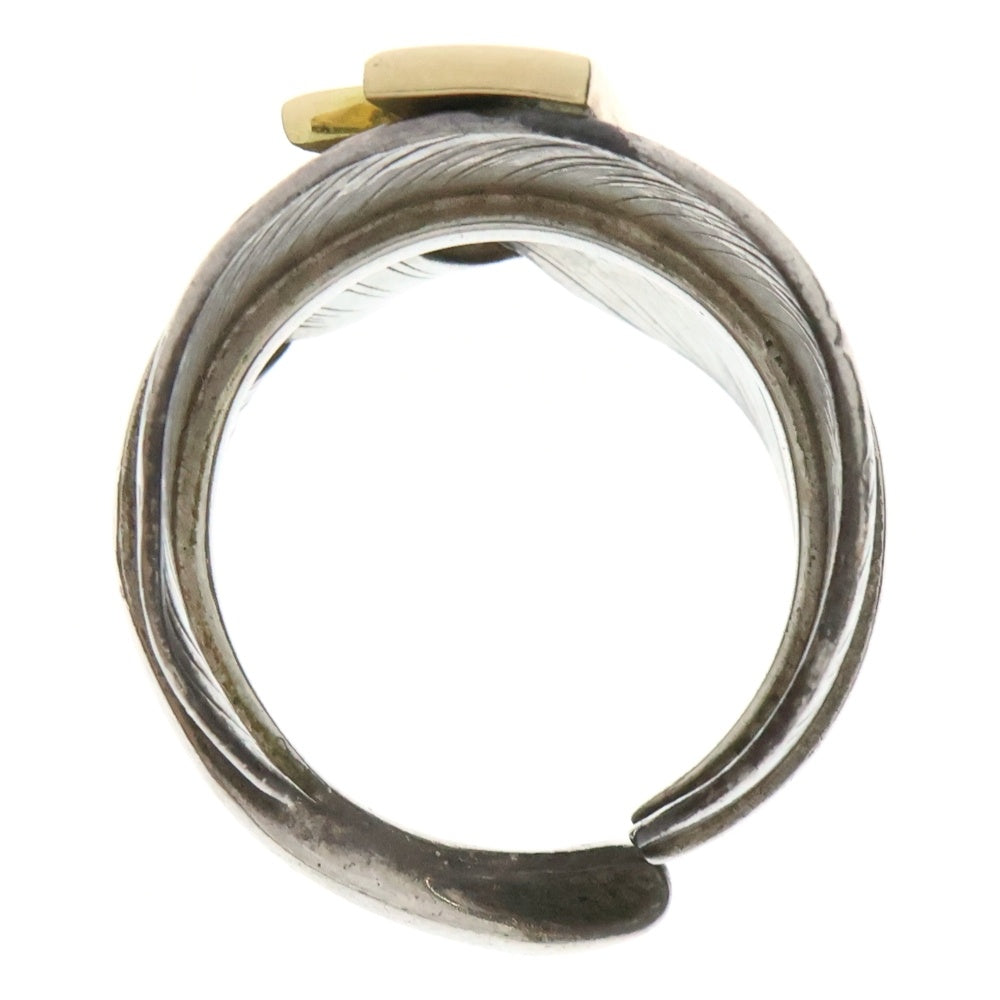 鷲見太郎(ワシミタロウ) L feather ring 01 opal K18 big thunder ビッグサンダー フェザーリング シルバー