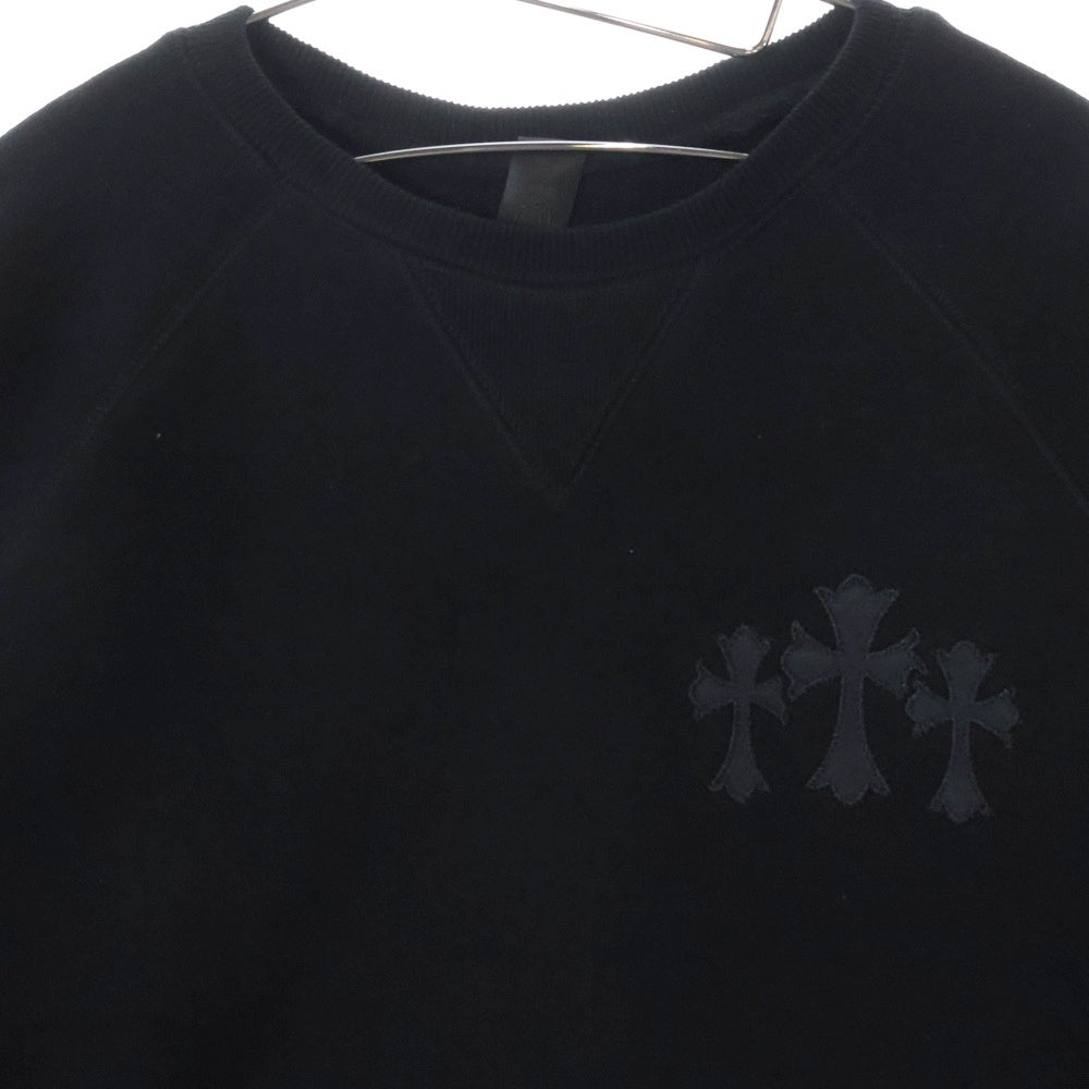 CHROME HEARTS(クロムハーツ) 7-11 CREW バックCHロゴ刺繍スウェット ブラック