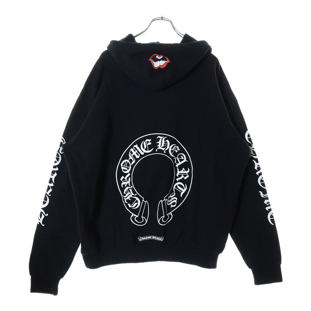 CHROME HEARTS(クロムハーツ) ×MATTY BOY Chomper Horseshoe Hoodie マッティボーイ チョンパー ホースシューフーディ プルオーバースウェットパーカー ブラック