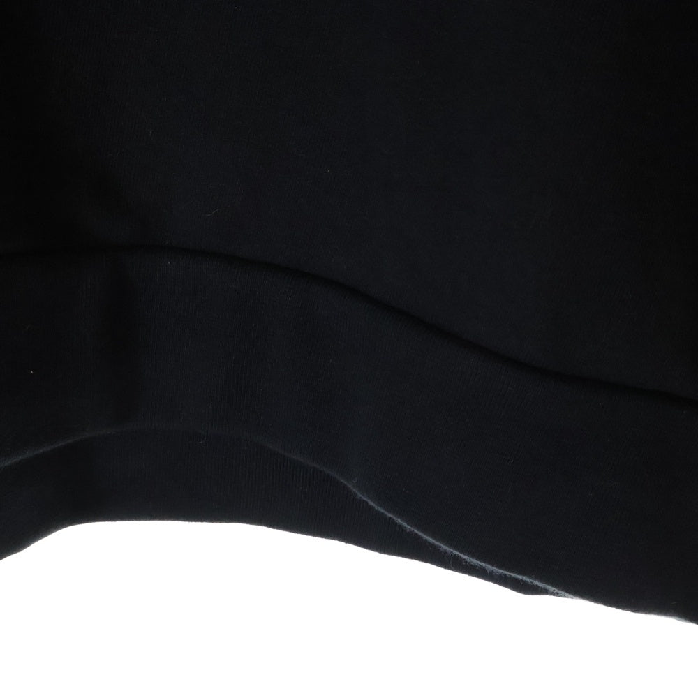 CHROME HEARTS(クロムハーツ) Horseshoe Crewneck Sweatshirt ホースシュープリント 袖フローラル クルーネックスウェットトレーナー ブラック