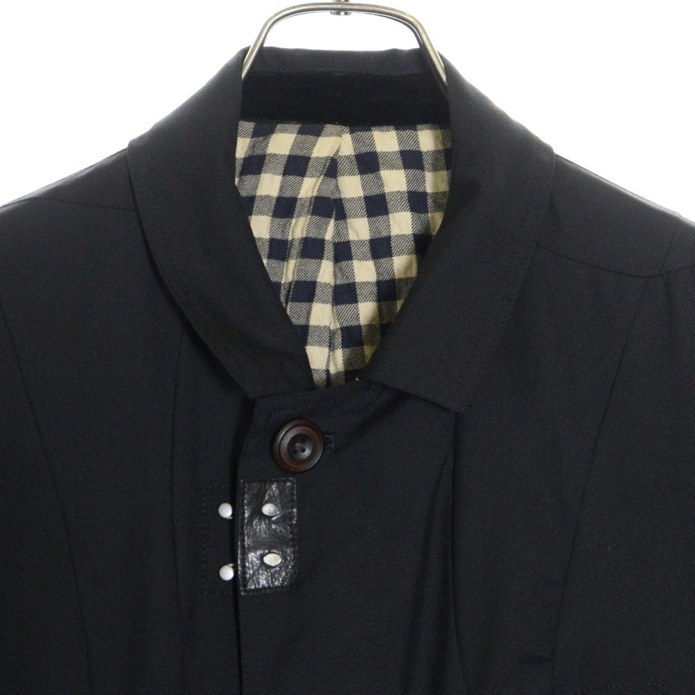 TAKAHIROMIYASHITA The SoloIst.(タカヒロミヤシタザソロイスト) 13SS RE-SIZED COTO ダメージ加工 コート ブラック