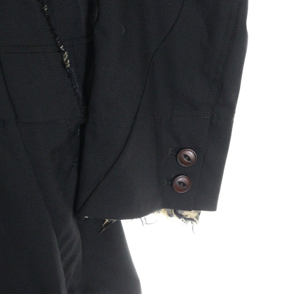 TAKAHIROMIYASHITA The SoloIst.(タカヒロミヤシタザソロイスト) 13SS RE-SIZED COTO ダメージ加工 コート ブラック