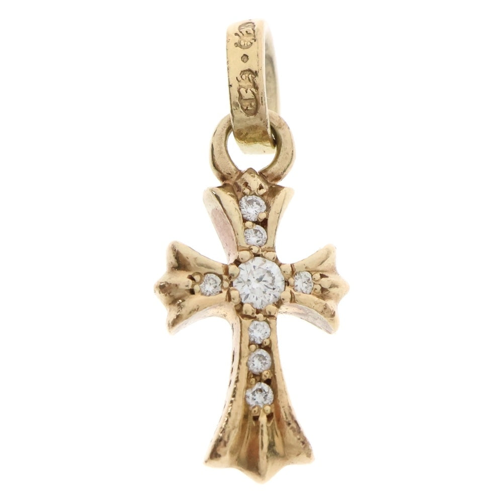 CHROME HEARTS(クロムハーツ) 22K CRS BBYFAT P/DIA ベイビーファットクロス PAVEダイヤ ペンダントトップ ゴールド BCA035