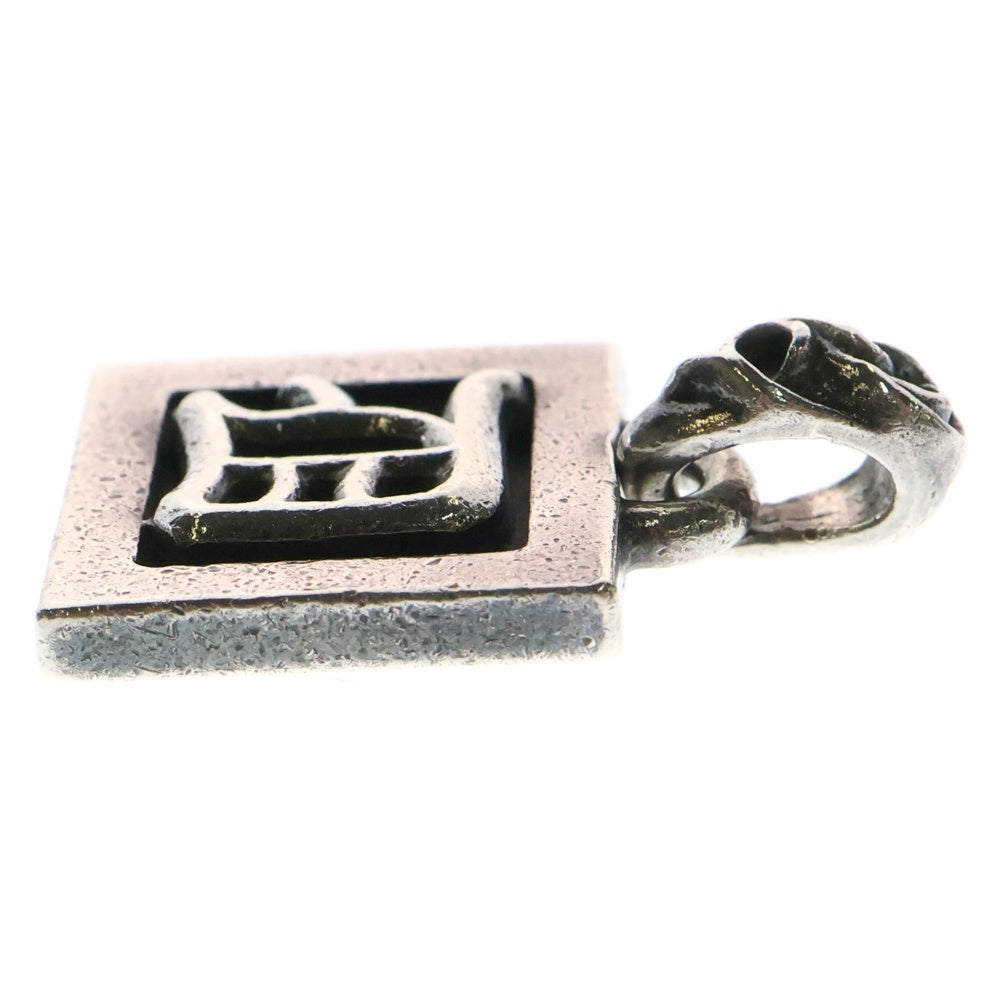 CHROME HEARTS(クロムハーツ) FRAMED LETTER BLOCK フレームドブロック Dアルファベット ネックレストップ シルバー