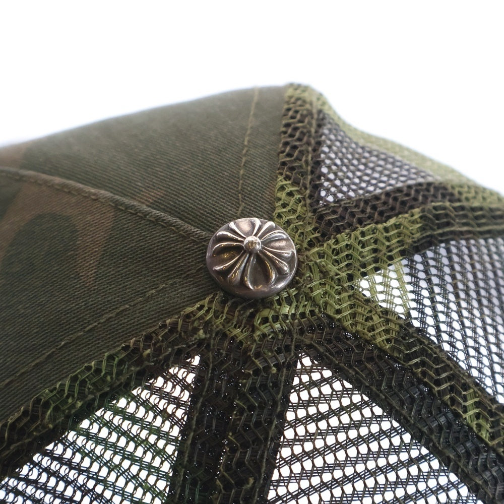 CHROME HEARTS(クロムハーツ) TRUCKER CAP トラッカーキャップ クロスボール付メッシュキャップ カモフラ柄 帽子 迷彩 カーキ