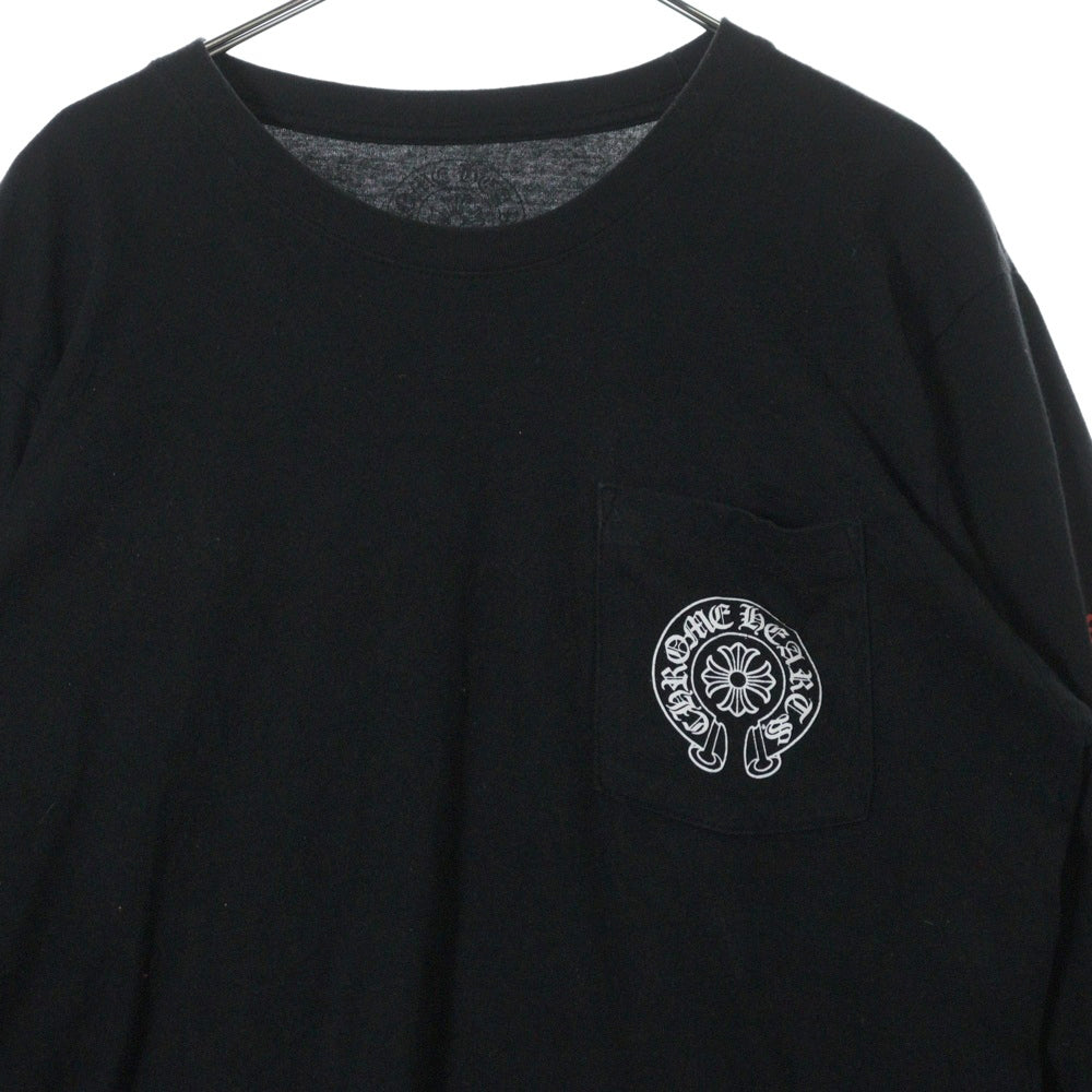 CHROME HEARTS(クロムハーツ) BACK GRAD CIRCLE LOGO L/S TEE バックグラデーション サークルロゴ 長袖Tシャツ カットソー ブラック