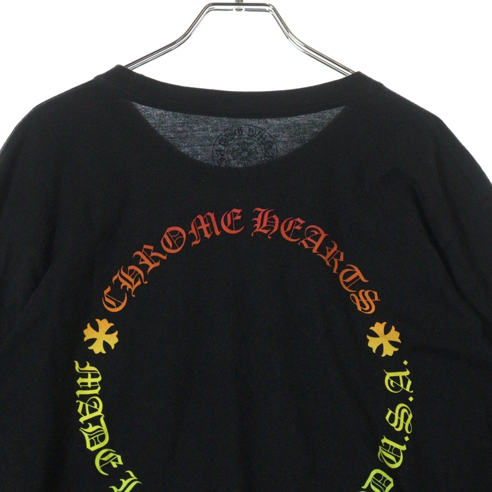 CHROME HEARTS(クロムハーツ) BACK GRAD CIRCLE LOGO L/S TEE バックグラデーション サークルロゴ 長袖Tシャツ カットソー ブラック