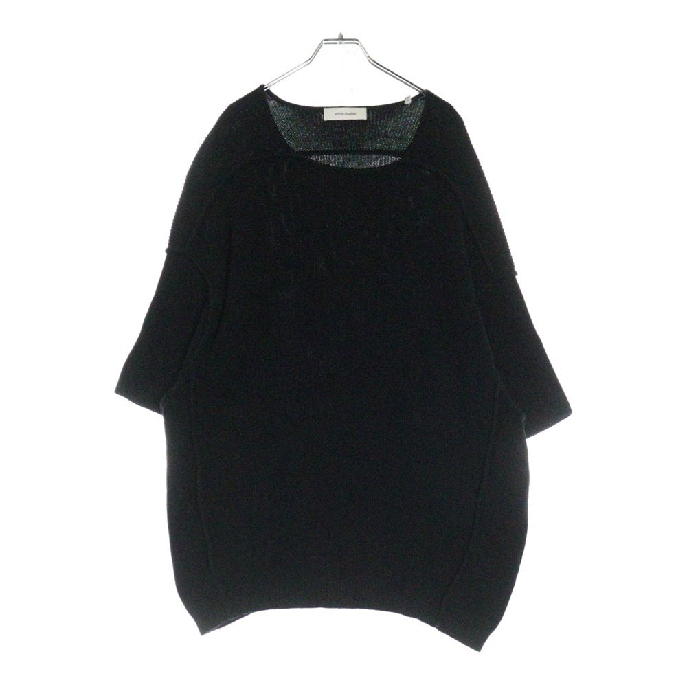 entire studios(エンタイア スタジオ) KNIT BLOCK TEE 半袖 ニット ブロック ESU-S25-10041-BL