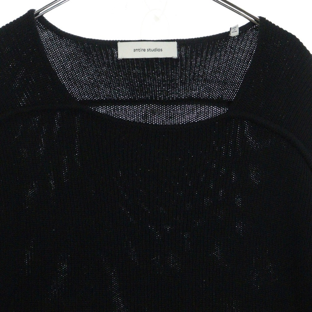 entire studios(エンタイア スタジオ) KNIT BLOCK TEE 半袖 ニット ブロック ESU-S25-10041-BL