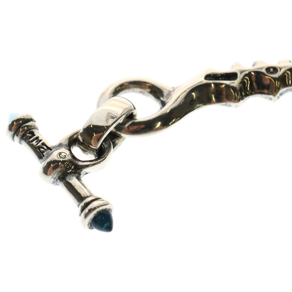 Bill Wall Leather/BWL(ビルウォールレザー) MID FISH HOOK w/STONE T-BAR フィッシュフック ネックレストップ