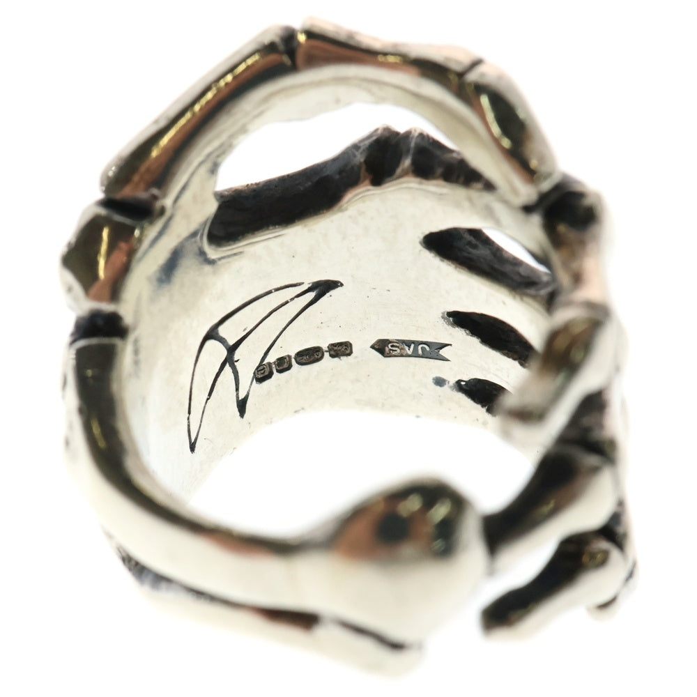 CRAZY PIG(クレイジーピッグ) BONE HAND RING ボーンハンド リング シルバー
