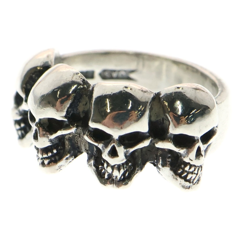 CRAZY PIG(クレイジーピッグ) 4 SKULL RING 4スカル リング シルバー