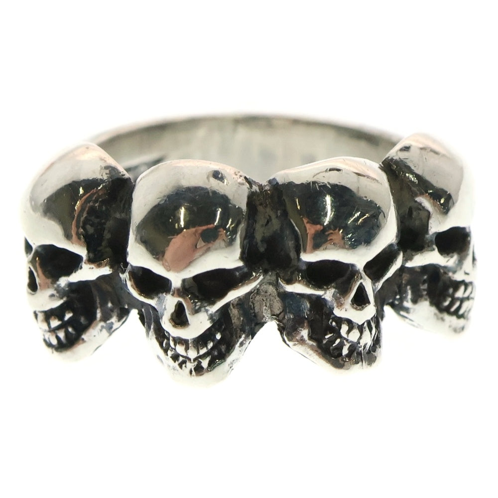 CRAZY PIG(クレイジーピッグ) 4 SKULL RING 4スカル リング シルバー
