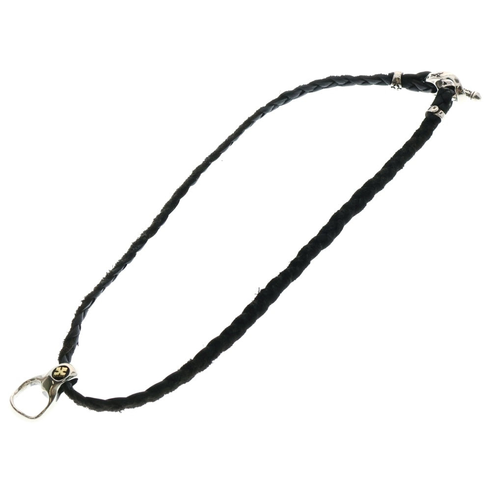 Bill Wall Leather/BWL(ビルウォールレザー) レザーブレード Tバー 18K付き ミュージシャンズ ネックレス シルバー/ゴールド