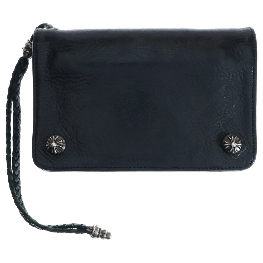 クロムハーツCHROME HEARTS　2ZIPウォレット　二つ折り財布 Chrome Hearts クロムハーツ 2ZIP クロスボールボタン レザー