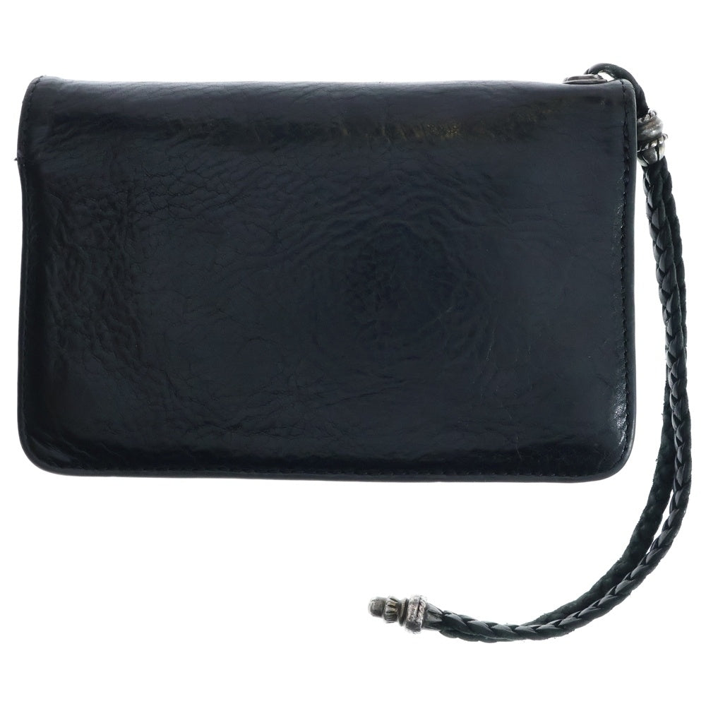 CHROME HEARTS(クロムハーツ) 2ZIP 2ジップ クロスボールボタンレザーウォレット 財布 ブラック
