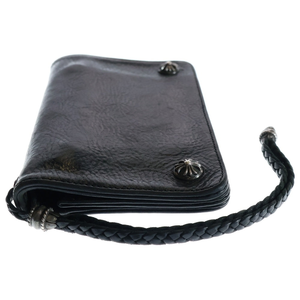 CHROME HEARTS(クロムハーツ) 2ZIP 2ジップ クロスボールボタンレザーウォレット 財布 ブラック