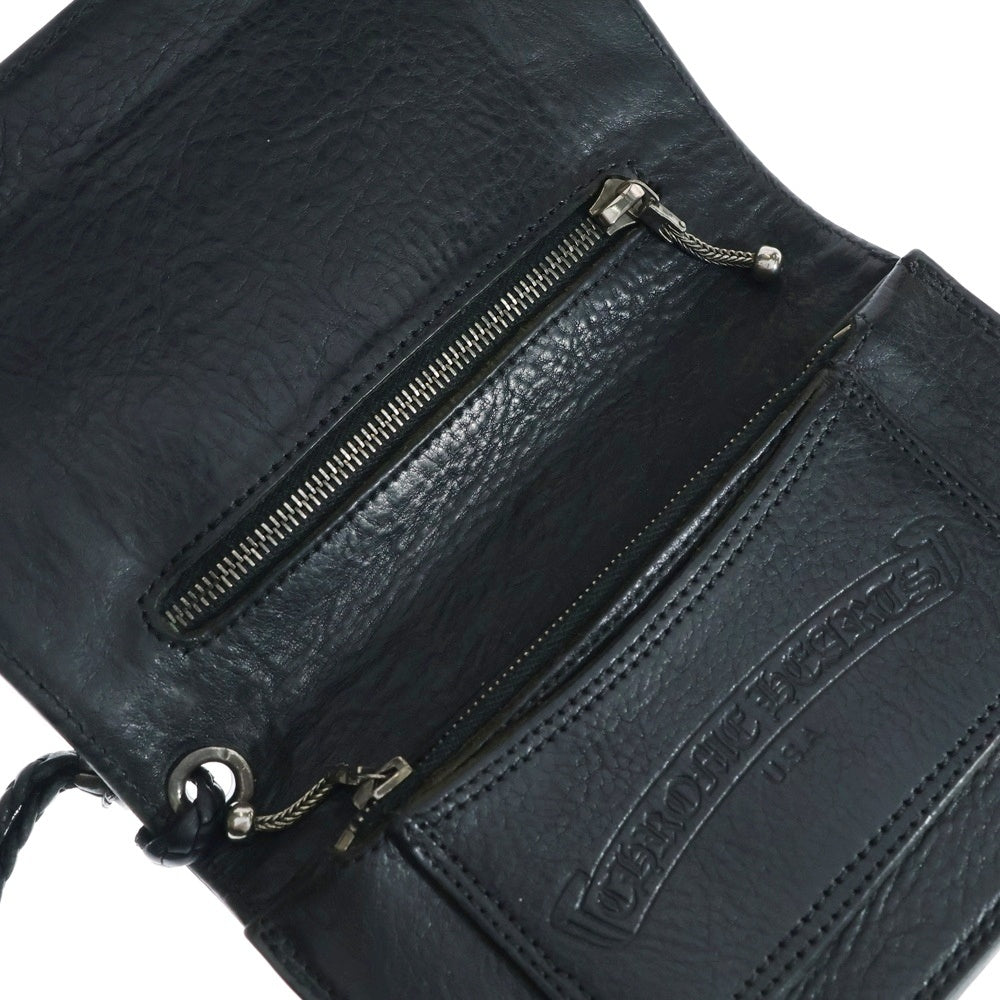 CHROME HEARTS(クロムハーツ) 2ZIP 2ジップ クロスボールボタンレザーウォレット 財布 ブラック