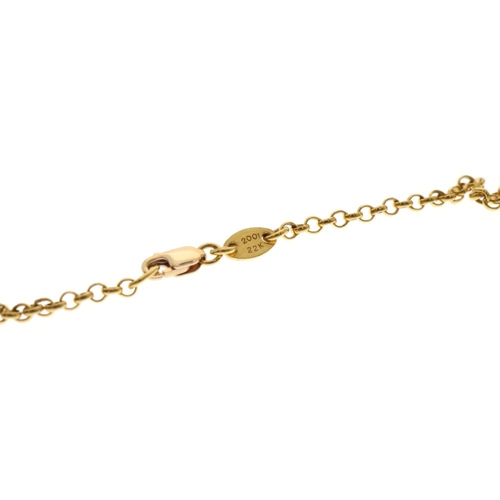 CHROME HEARTS(クロムハーツ) 22K NECKCHAIN R18 ロールチェーンネックレス 18inch ゴールド BCA010