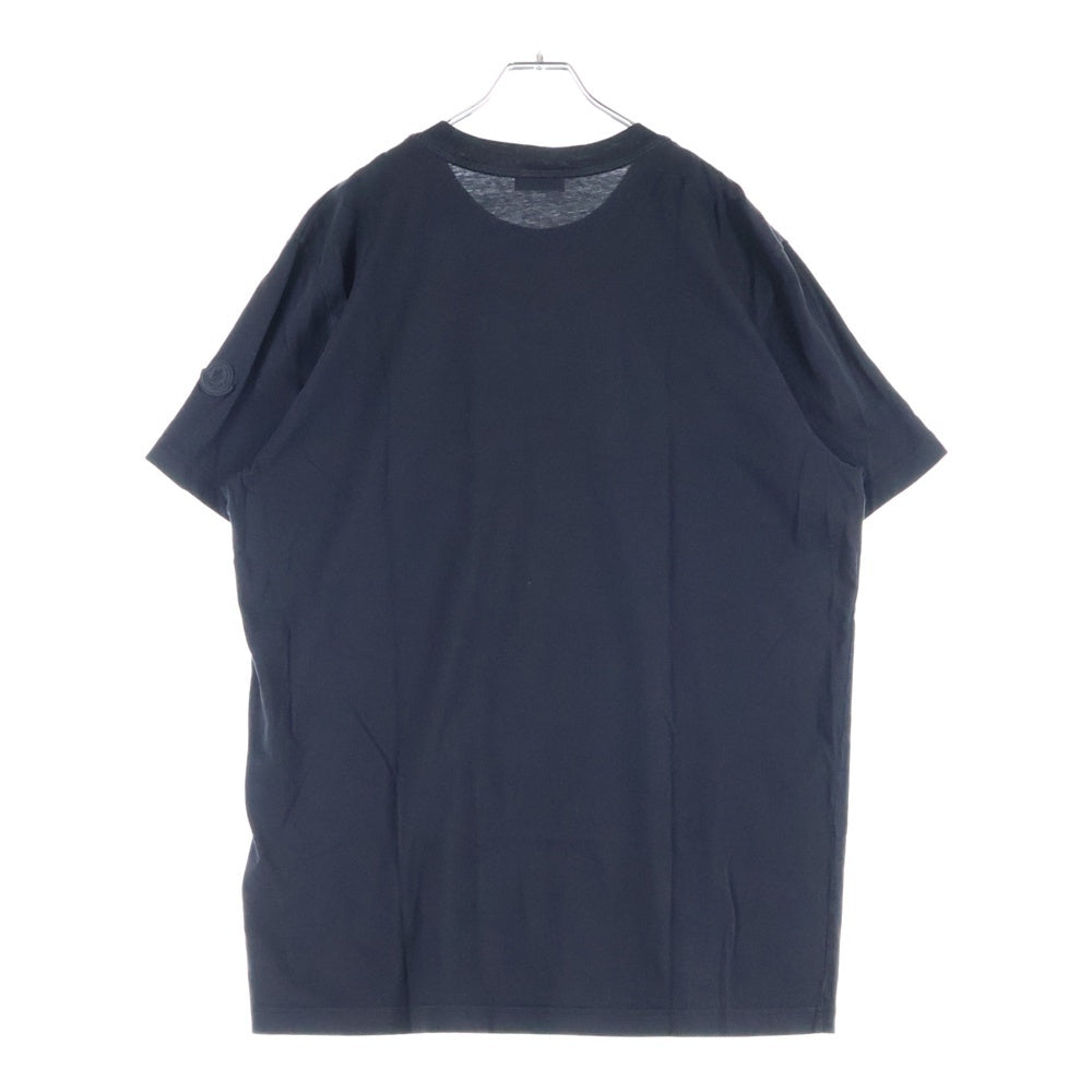 MONCLER(モンクレール) フロントロゴ プリント Tシャツ 半袖カットソー ブラック