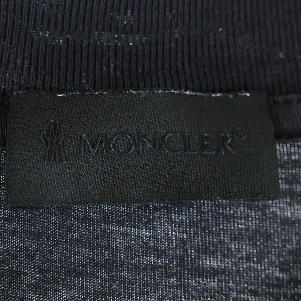 MONCLER(モンクレール) フロントロゴ プリント Tシャツ 半袖カットソー ブラック