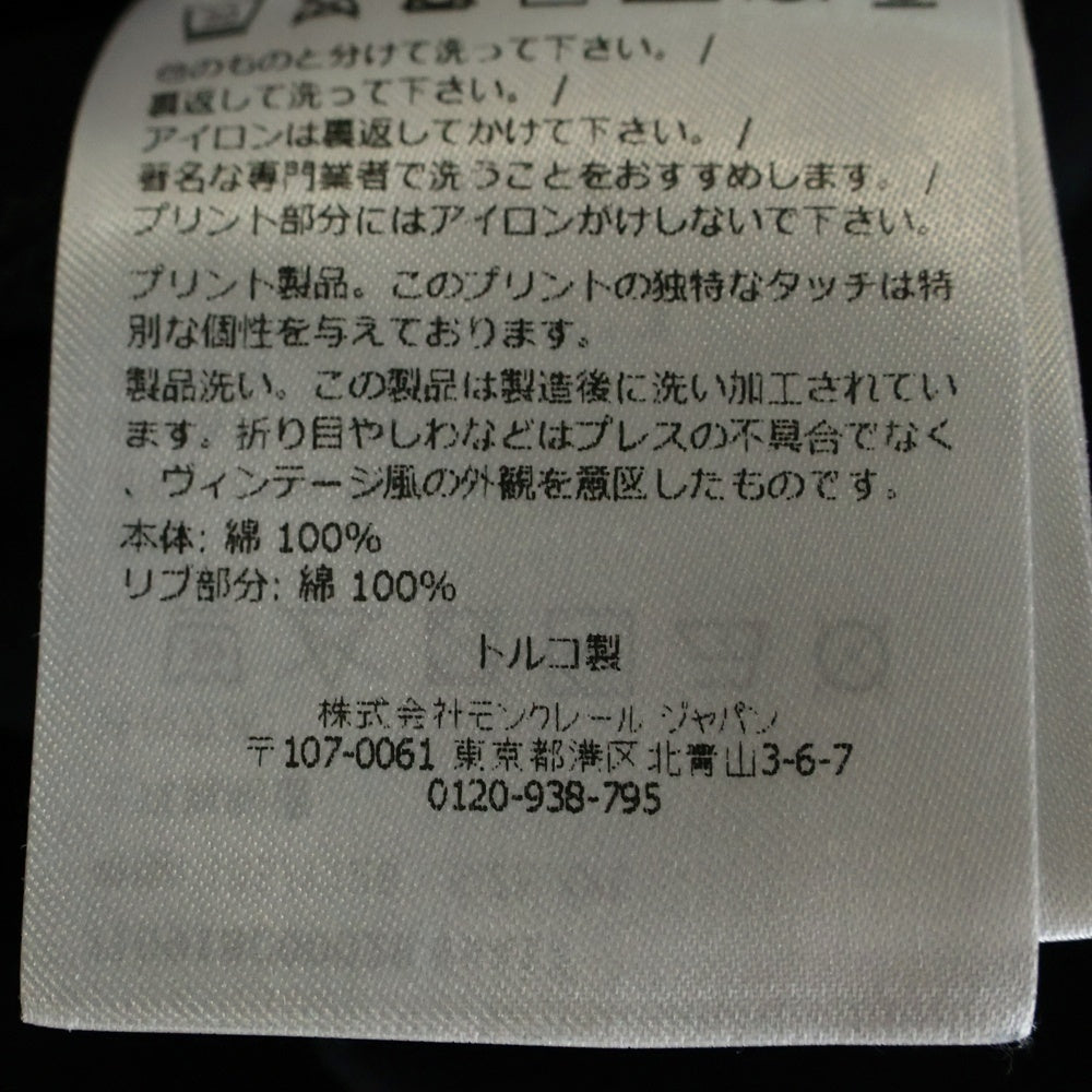 MONCLER(モンクレール) フロントロゴ プリント Tシャツ 半袖カットソー ブラック