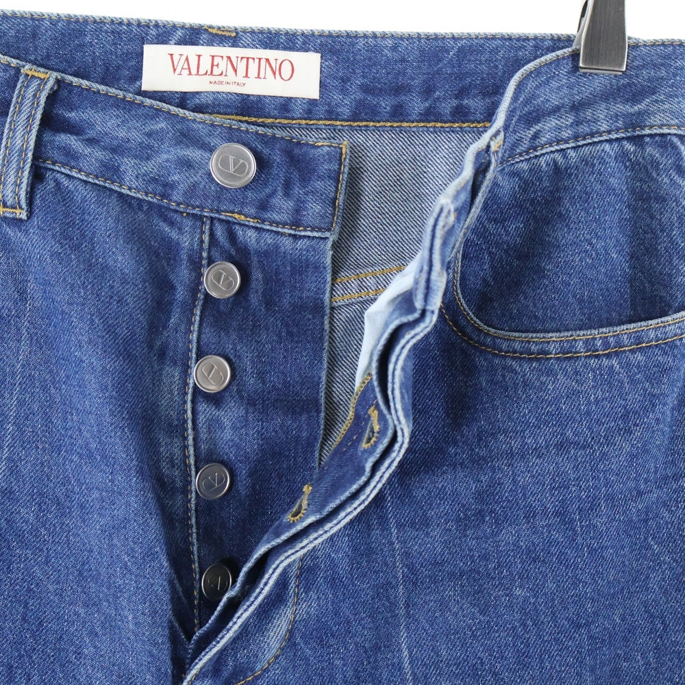 VALENTINO(ヴァレンティノ) センタープレス ボタンフライ デニムパンツ インディゴ 1V3DE02P8KD