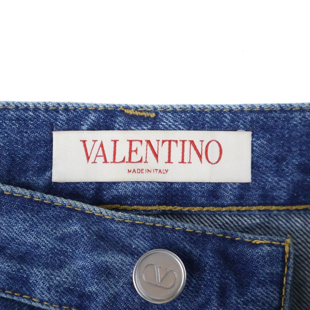 VALENTINO(ヴァレンティノ) センタープレス ボタンフライ デニムパンツ インディゴ 1V3DE02P8KD