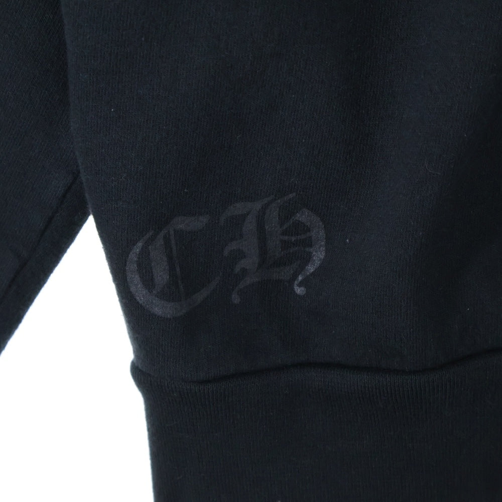 CHROME HEARTS(クロムハーツ) Horseshoe L/S Sweatshirt ホースシュープリント 袖フローラル スウェットトレーナー ブラック