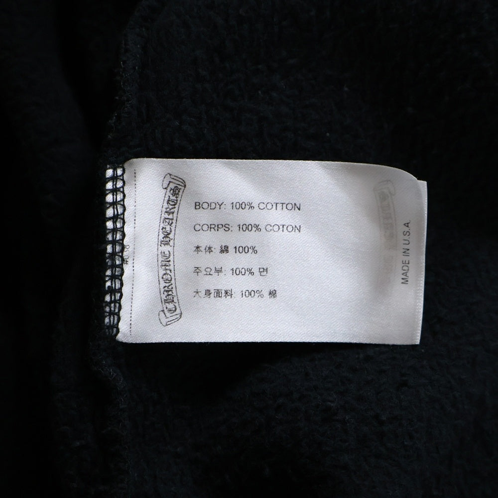 CHROME HEARTS(クロムハーツ) Horseshoe L/S Sweatshirt ホースシュープリント 袖フローラル スウェットトレーナー ブラック