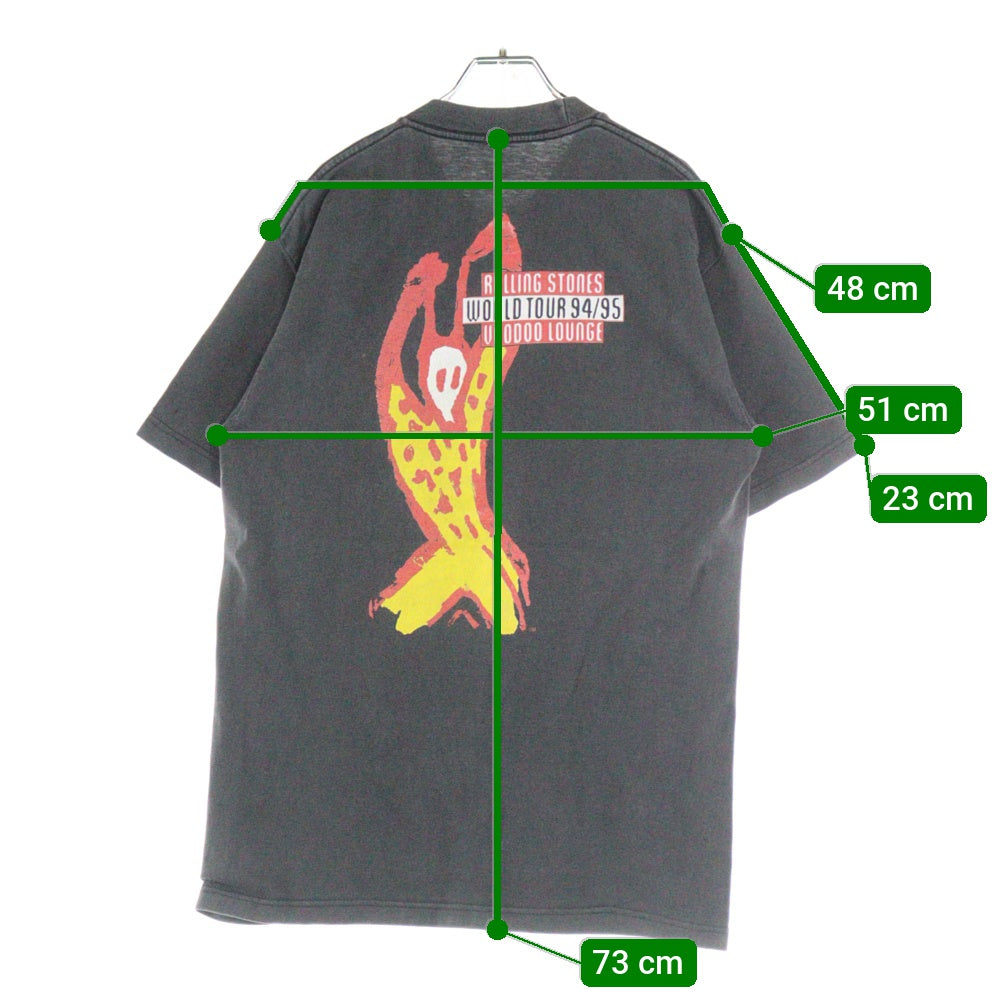 VINTAGE(ヴィンテージ) 90s VINTAGE ROLLING STONES 1994 VOODOO LOUNGE WORLD TOUR ローリングストーンズ ヴードゥー ラウンジ ワールドツアー クルーネック 半袖Tシャツ