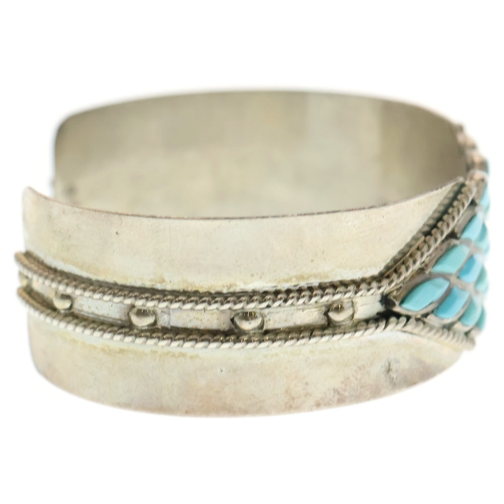 INDIAN JEWELRY(インディアンジュエリー) HARVEY CHAVEZ作 ターコイズ バングル シルバー