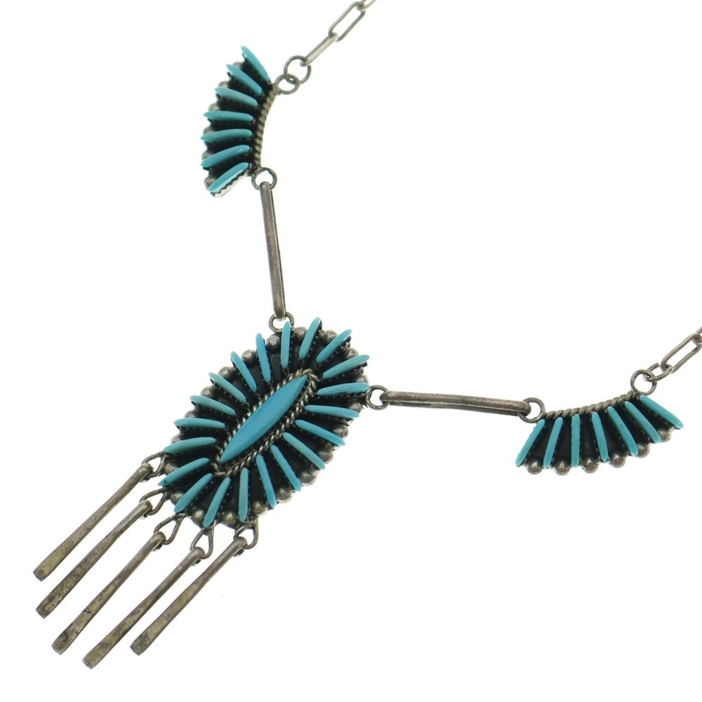 INDIAN JEWELRY(インディアンジュエリー) RB刻印 ターコイズ ネックレス シルバー