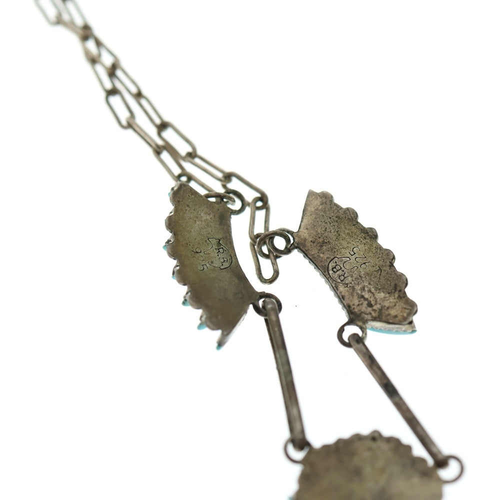 INDIAN JEWELRY(インディアンジュエリー) RB刻印 ターコイズ ネックレス シルバー