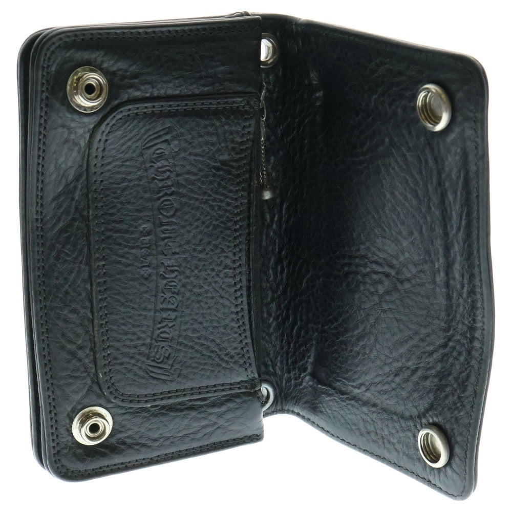 CHROME HEARTS(クロムハーツ) 1ZIP 1ジップ フレアボールボタン レザーウォレット 財布 ブラック