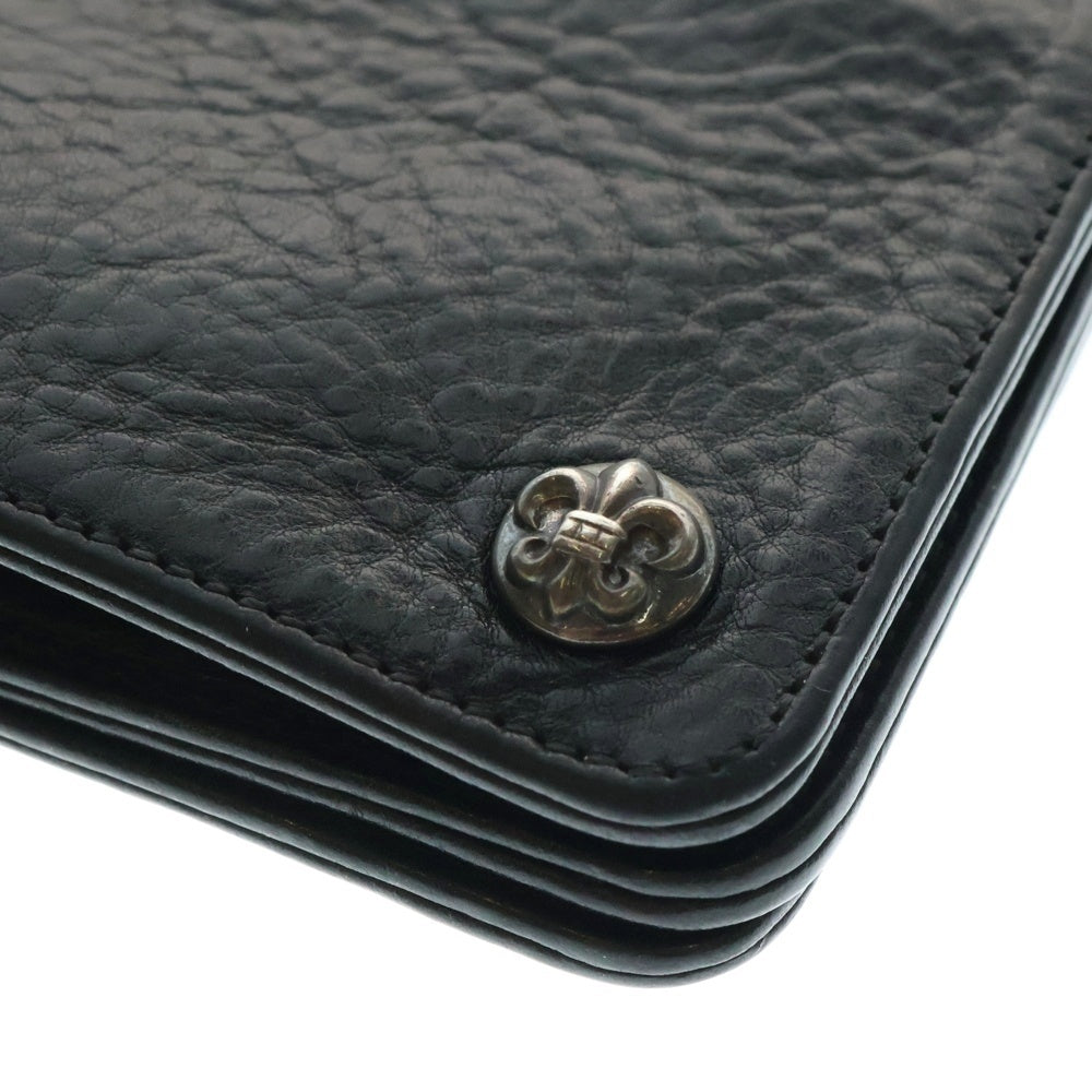 CHROME HEARTS(クロムハーツ) 1ZIP 1ジップ フレアボールボタン レザーウォレット 財布 ブラック