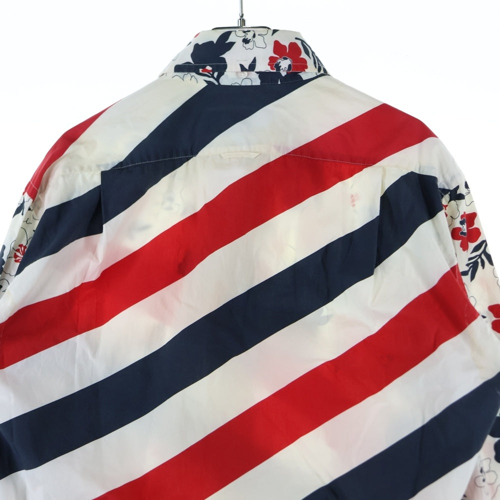 THOM BROWNE(トムブラウン) トリコロール 総柄 長袖シャツ ホワイト A0171A40310