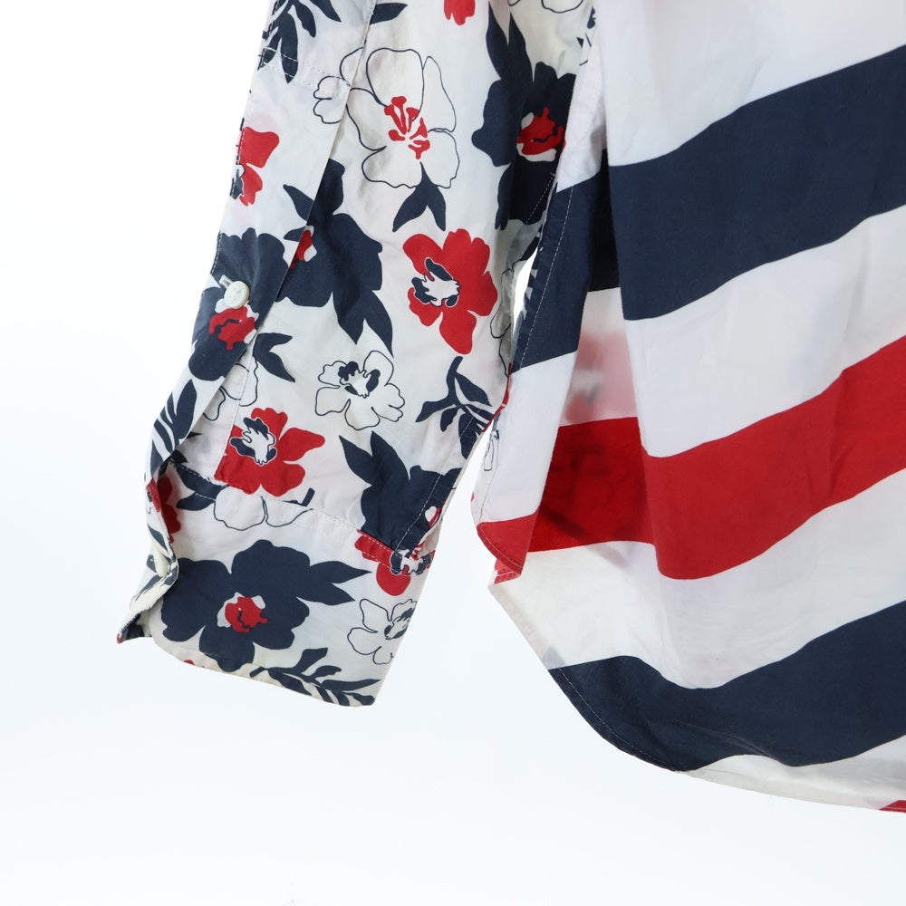 THOM BROWNE(トムブラウン) トリコロール 総柄 長袖シャツ ホワイト A0171A40310