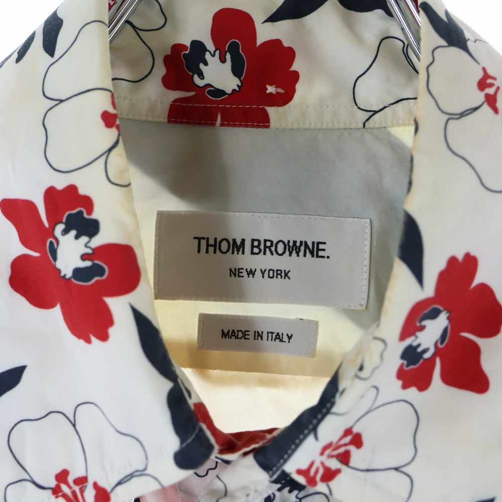 THOM BROWNE(トムブラウン) トリコロール 総柄 長袖シャツ ホワイト A0171A40310