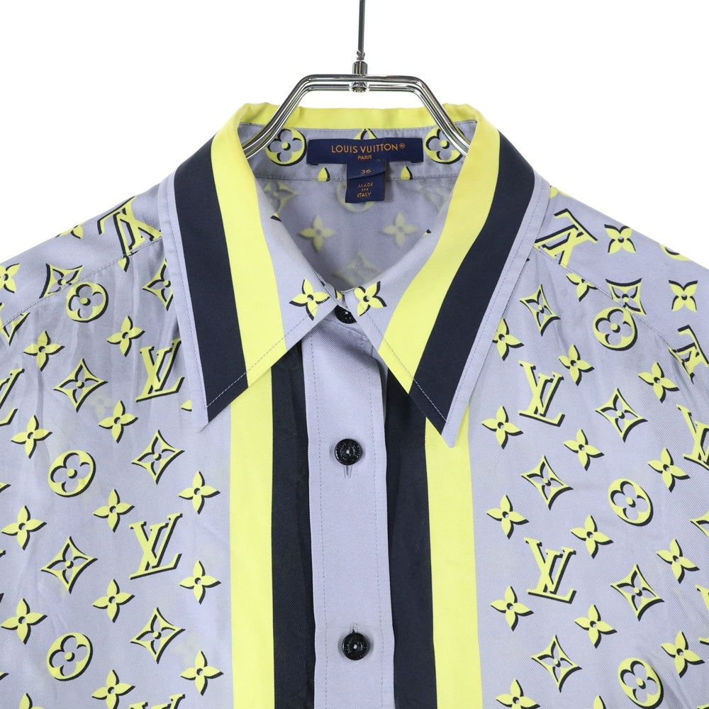 LOUIS VUITTON(ルイヴィトン) ブランドロゴ総柄 長袖シャツ グレー RW232W ADD FPBL42
