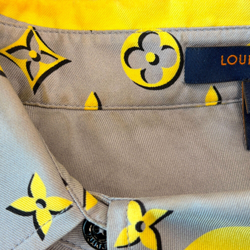 LOUIS VUITTON(ルイヴィトン) ブランドロゴ総柄 長袖シャツ グレー RW232W ADD FPBL42 レディース